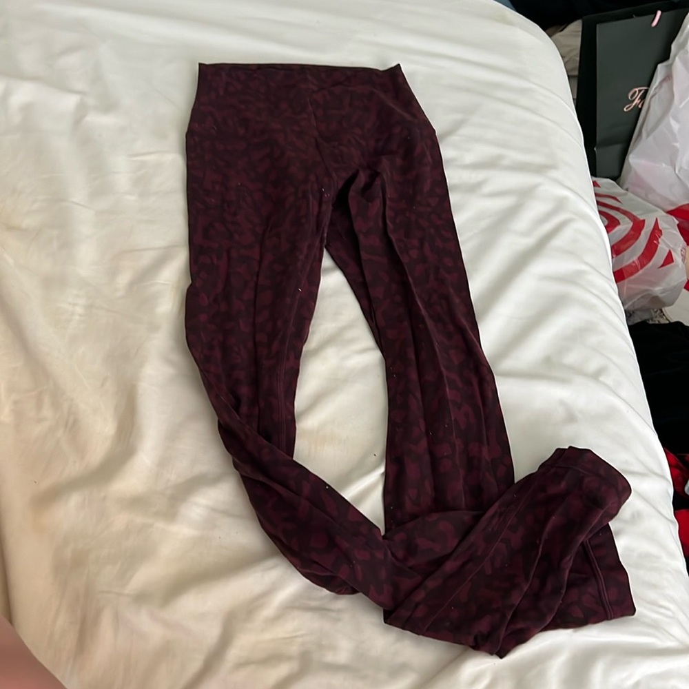 Lululemon Marron and black speckled leggings size 2